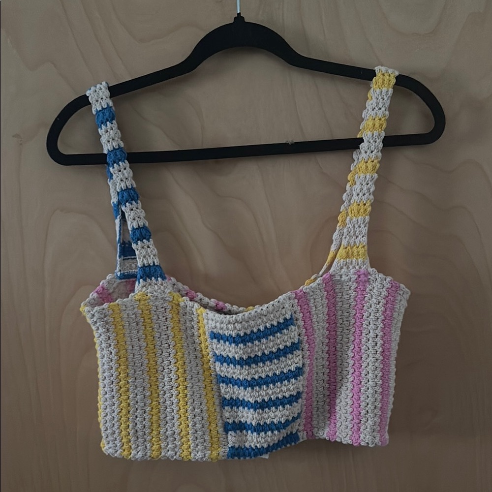 Zara Multicolor Crochet Top